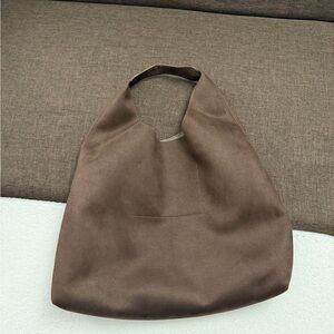 Brown Suede Tote Bag